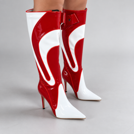 Candy Glow LED Boots - Red & White