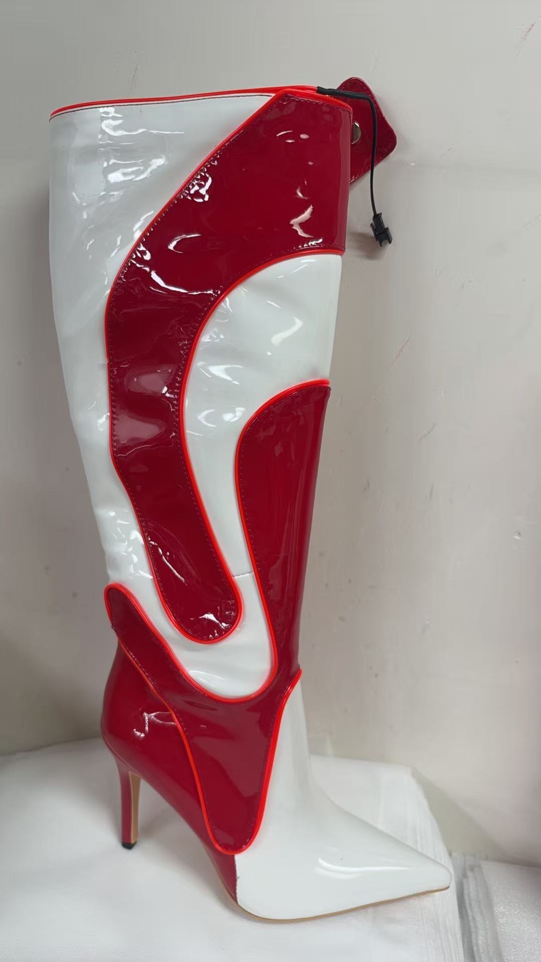 Candy Glow LED Boots - Red & White - Image 3